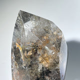 GARDEN QUARTZ WITH CALCITE QUARTZ POINT