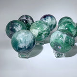 GREEN FLUORITE SPHERES WHOLESALE
