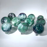 GREEN FLUORITE SPHERES WHOLESALE