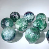 GREEN FLUORITE SPHERES WHOLESALE