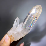 Amphibole with rainbow crystal cluster