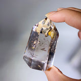 Negative with quartz in quartz crystal