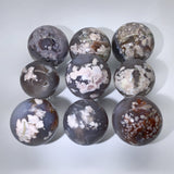 BLACK FLOWER AGATE SPHERES WHOLESALE