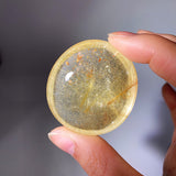 GOLDEN RUTILE QUARTZ WITH GARDEN QUARTZ
