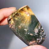 GARDEN QUARTZ WITH ENHYDRO AND QUARTZ IN QUARTZ