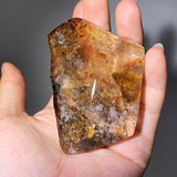Garden quartz with quartz in quartz freeform