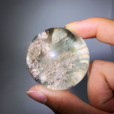 GARDEN QUARTZ AND QUARTZ IN QUARTZ SPHERE
