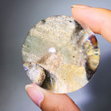 GARDEN QUARTZ AND QUARTZ IN QUARTZ SPHERE