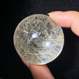 CHAMPAGNE GOLD RUTILE QUARTZ SPHERE