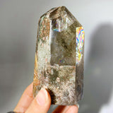 GARDEN QUARTZ WITH RUTILE FLOWER TOWER