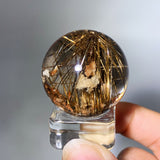 RATILIE QUARTZ AND GAEDEN QUARTZ SPHERE