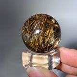 RATILIE QUARTZ AND GAEDEN QUARTZ SPHERE