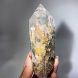 GARDEN QUARTZ WITH QUARTZ IN QUARTZ TOWER