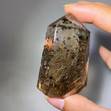 GARDEN QUARTZ AND RUTILE QUARTZ TOWER