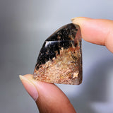 BLACK RUTILE AND GARDEN QUARTZ FREEFORM
