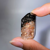 BLACK RUTILE AND GARDEN QUARTZ FREEFORM